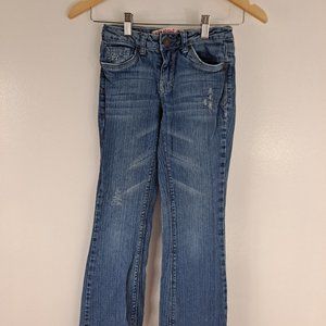 Limited Too Dark Wash Blue Jeans Kids Youth Distressed 10 Regular